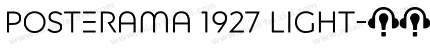 Posterama 1927 Light字体转换